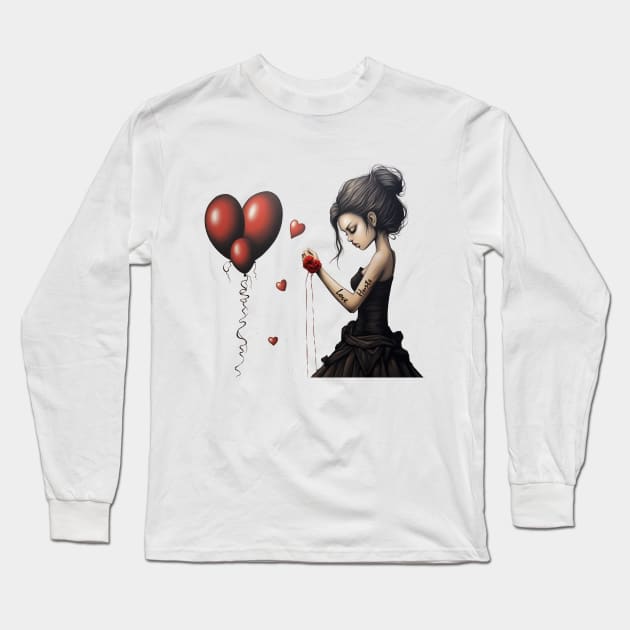 Love Hurts Long Sleeve T-Shirt by TooplesArt